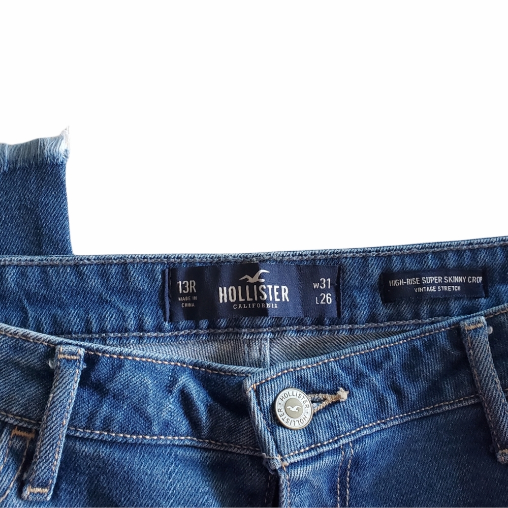 Holliter Women's High Rise Super Skinny Crop Jean's - Picture 6 of 8